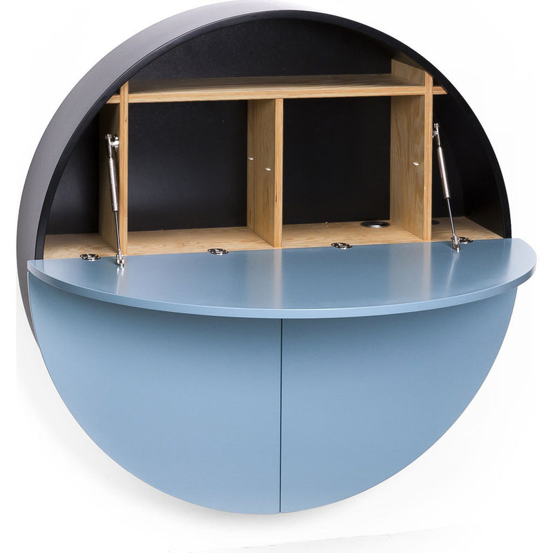EMKO Multifunctional Pill Cabinet/Desk | Black/Blue