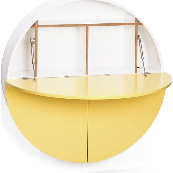EMKO Multifunctional Pill Cabinet/Desk | White/Yellow