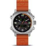 MTM Special Ops Airstryk II Watch | Silver Titanium/Carbon Orange/Orange Rubber