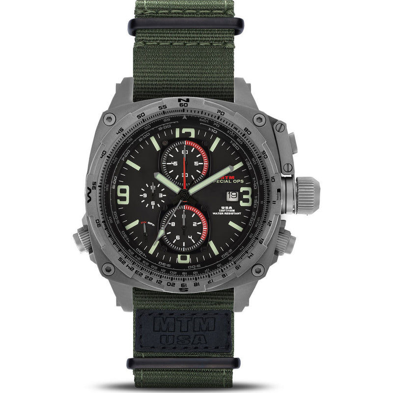 MTM Special Ops Cobra 44 Watch | Gray Titanium/Black/Nylon Green