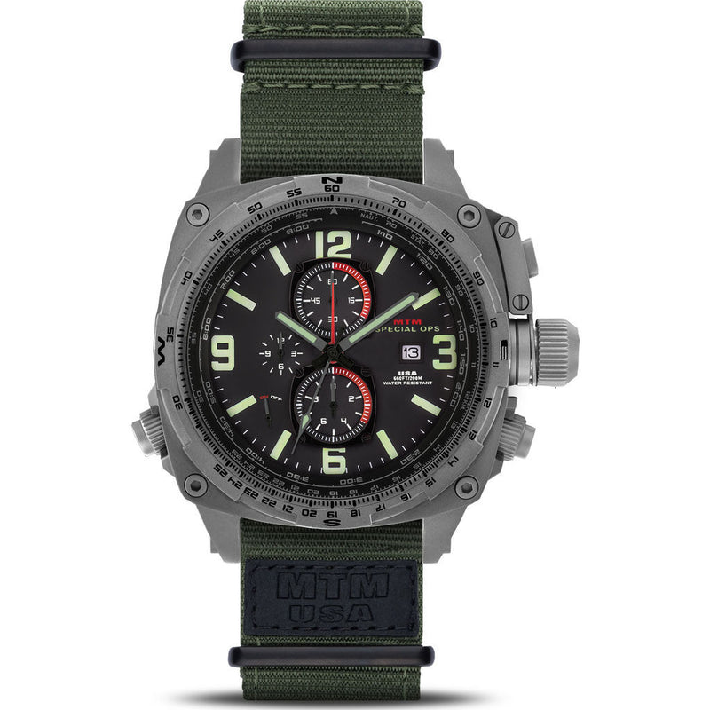 MTM Special Ops Cobra Watch | Gray Titanium/Black/Nylon Green