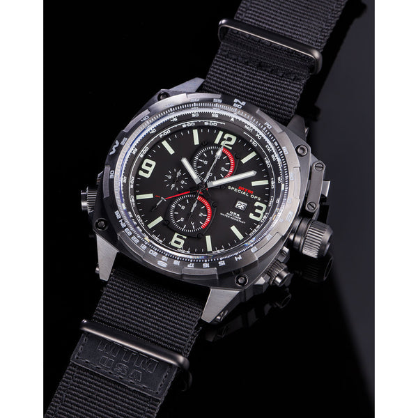 MTM Special Ops Cobra Watch | Black Titanium/Black/Black Nylon
