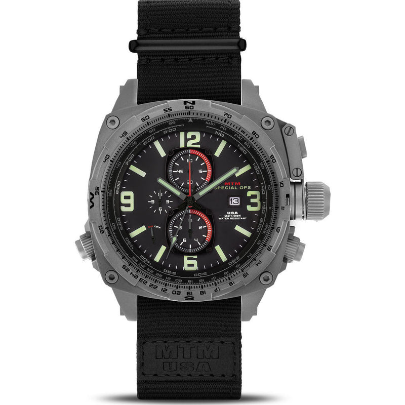MTM Special Ops Cobra 44 Watch | Gray Titanium/Black/Black Nylon