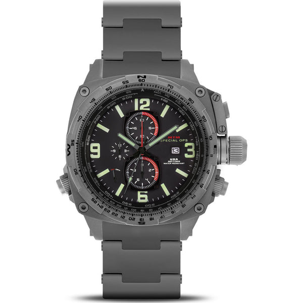 MTM Special Ops Cobra Watch | Gray Titanium/Black/Titanium Band