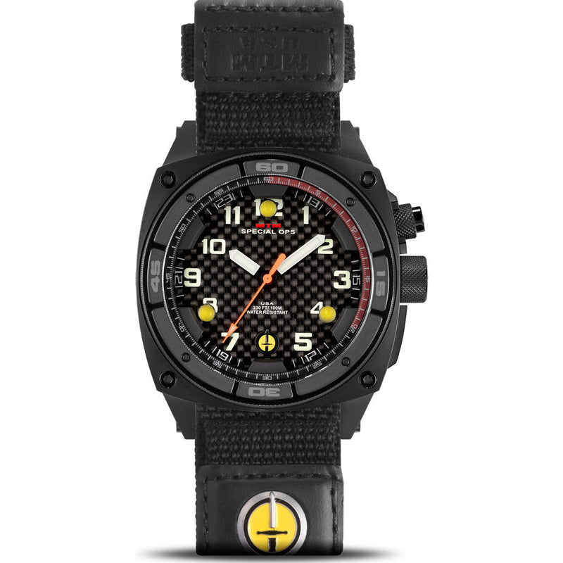 MTM Special Ops Falcon Watch | Black Steel/Ballistic Velcro II