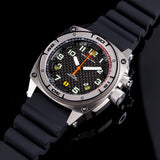 MTM Special Ops Falcon Watch | Silver Steel/Black Rubber I