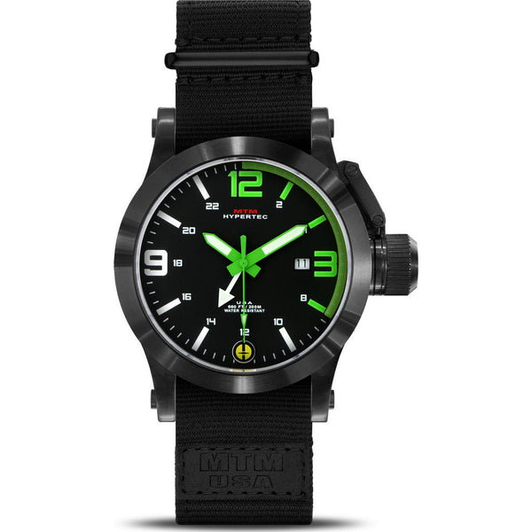 MTM Special Ops Hypertec 44 Watch | Black/Green/Black Nylon