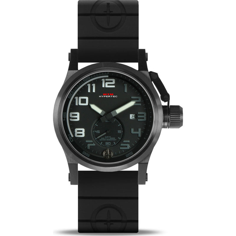 MTM Special Ops Hypertec Chronograph Watch | Black/White/Black Rubber II