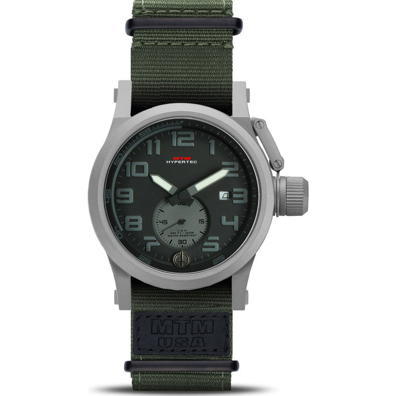 MTM Special Ops Hypertec Chronograph Watch | Gray/Black-Gray/Green Nylon