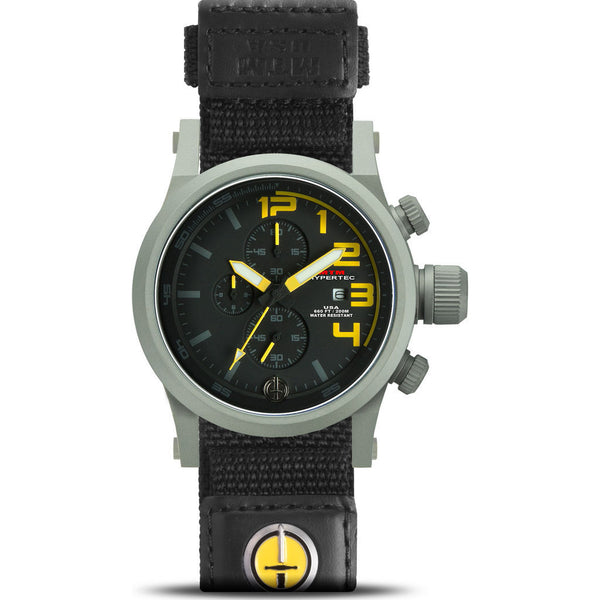 MTM Special Ops Hypertec Chronograph Watch | Gray/Yellow/Ballistic Velcro II