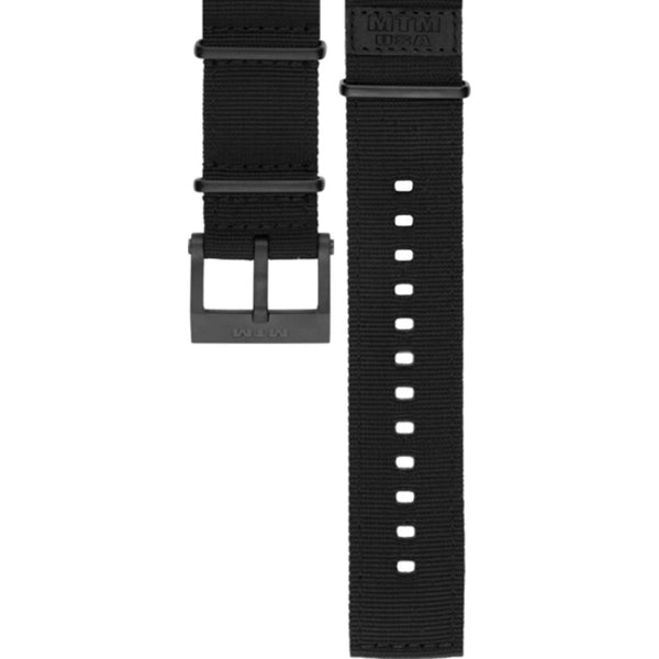 MTM Special Ops Black Nylon Watch Strap | Black Hardware