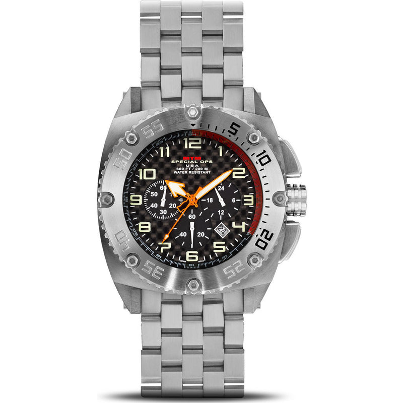 MTM Special Ops Patriot Watch | Silver Steel/Black