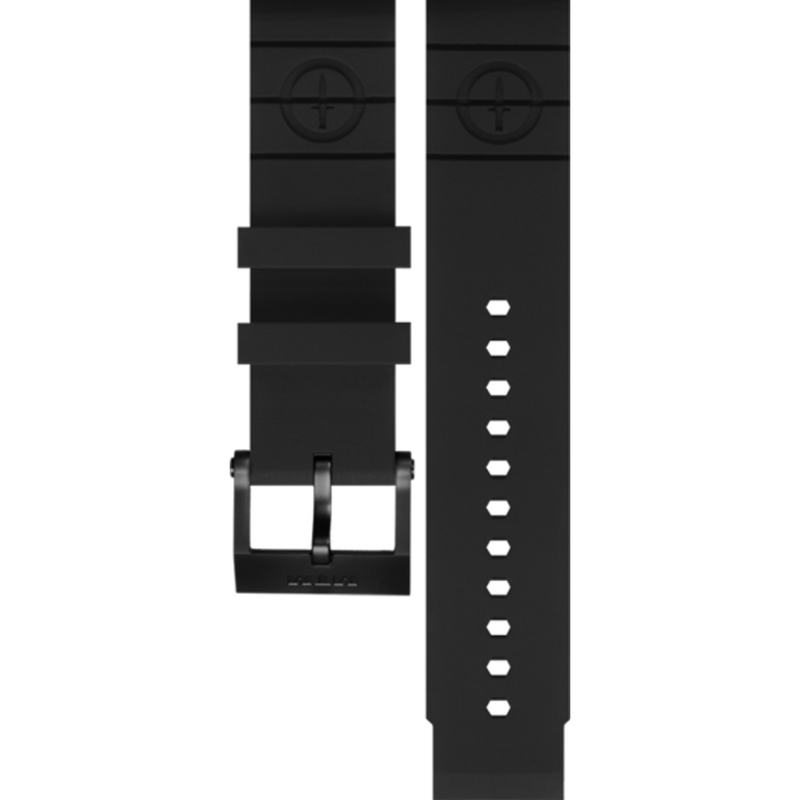 MTM Special Ops Black Style II Rubber Watch Strap | Black Hardware