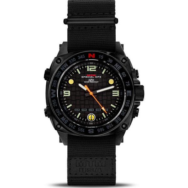 MTM Special Ops Silencer Watch | Black Steel/Nylon Black