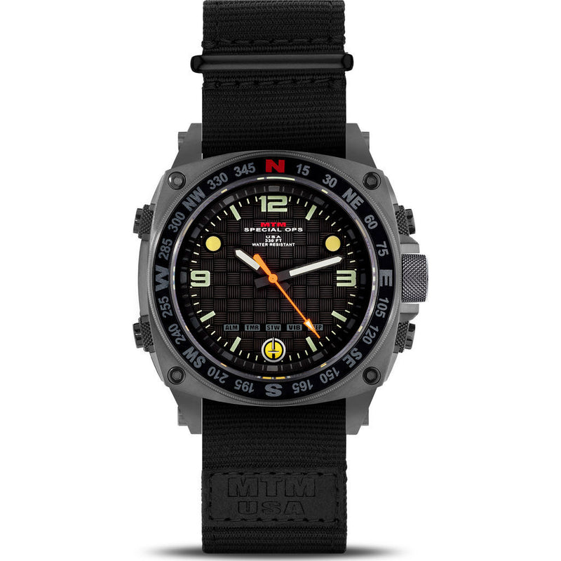 MTM Special Ops Silencer Watch | Gray Steel/Nylon Black