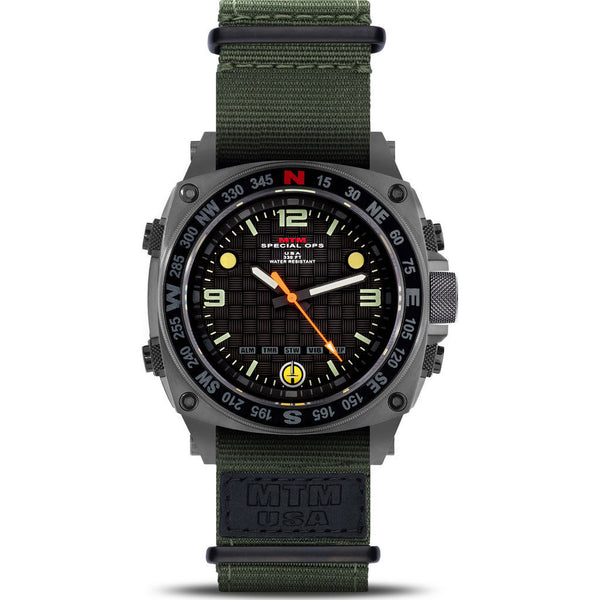 MTM Special Ops Silencer Watch | Gray Steel/Nylon Green