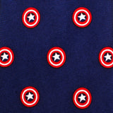 Cufflinks Marvel Captain America Shield Boys' Zipper Tie | Navy Blue MV-CPTA-BL-KT