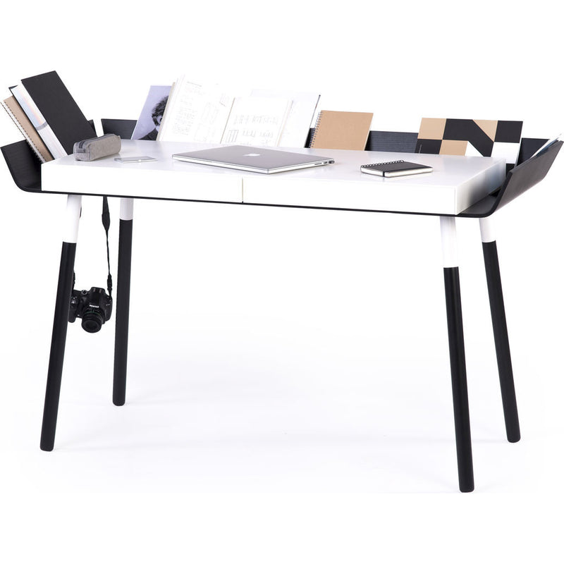 EMKO My Writing Desk w/ 2 Drawers | White/Black