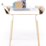 EMKO My Writing Desk w/ 1 Drawer | White/Birch
