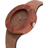 Analog Carpenter Makore & Red Sanders Wood Watch | No Markings