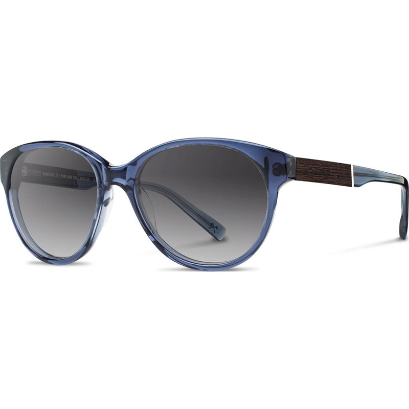 Shwood Madison Acetate Sunglasses | Blue Crystal & Ebony / Grey Fade Polarized WWAMB2EBG2P