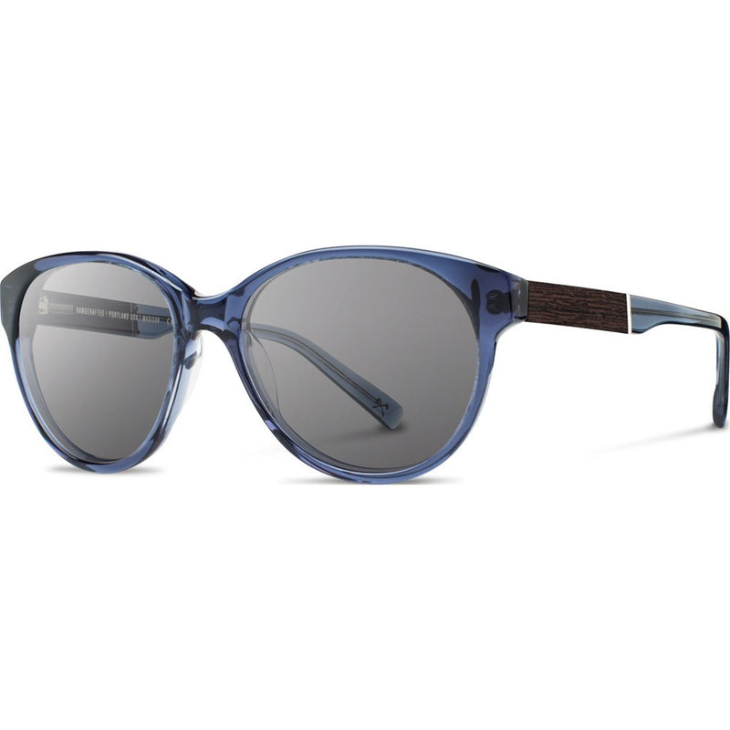 Shwood Madison Acetate Sunglasses | Blue Crystal & Ebony / Grey WWAMB2EBG