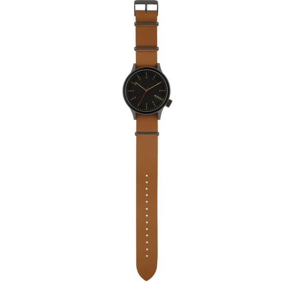 Komono Magnus Watch | Black Cognac KOM-W1901