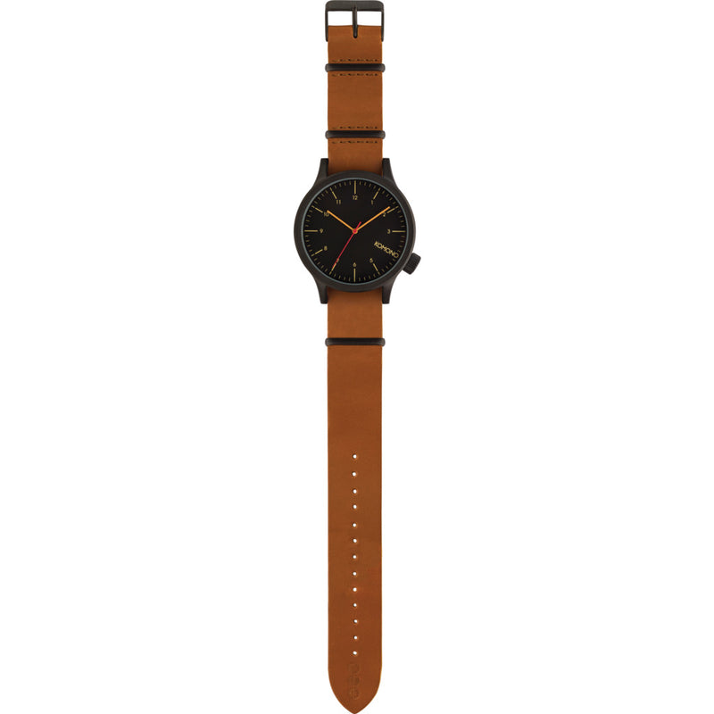 Komono Magnus II  Watch | Black/Cognac-KOM-W1940