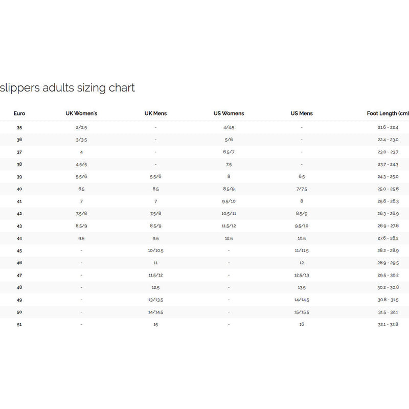 Mahabis Sizing Chart