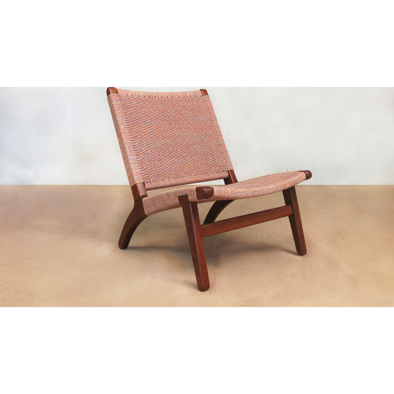 Masaya & Company Lounge Chair Rosita Walnut/Colorado Manila Woven Seat 
