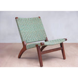 Masaya & Company Lounge Chair Rosita Walnut/Iguana Manila Woven Seat 
