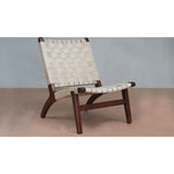 Masaya & Company Lounge Chair Rosita Walnut/Natural Leather 