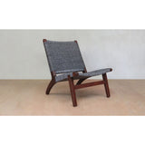 Masaya & Company Lounge Chair Teak/Granito Manila Woven Seat 