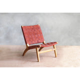 Masaya & Company Lounge Chair Teak/Saddle Leather 