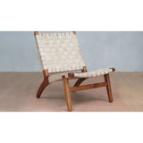 Masaya & Company Lounge Chair Royal Mahogany/Natural Leather 