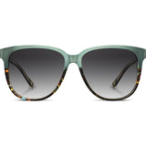 Shwood Mckenzie Titanium Sunglasses | Blue Opal Titanium / Grey Fade Polarized WWTM3B2G2P