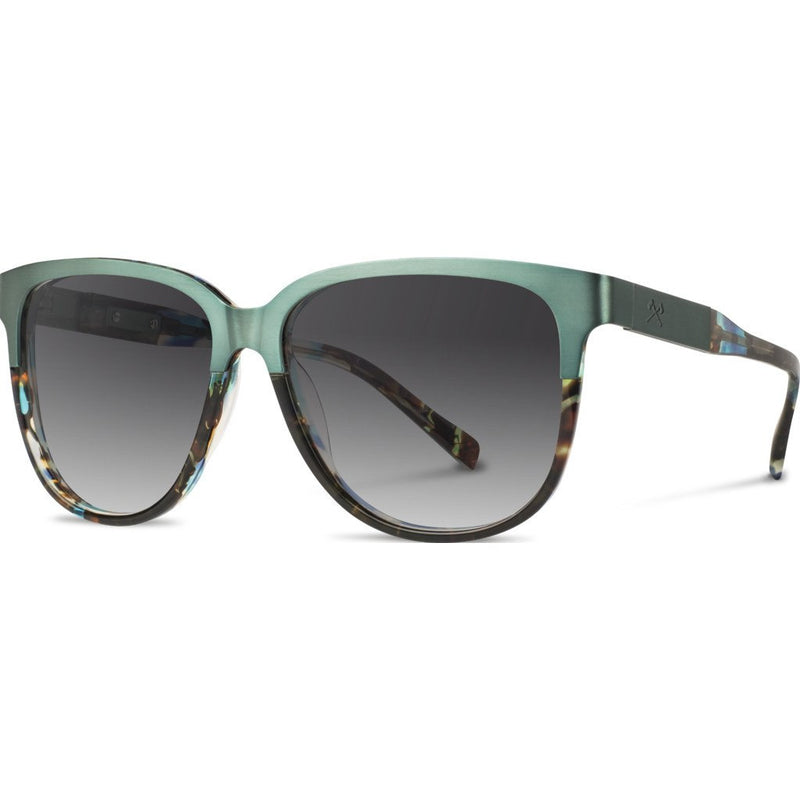 Shwood Mckenzie Titanium Sunglasses | Blue Opal Titanium / Grey Fade WWTM3B2G2
