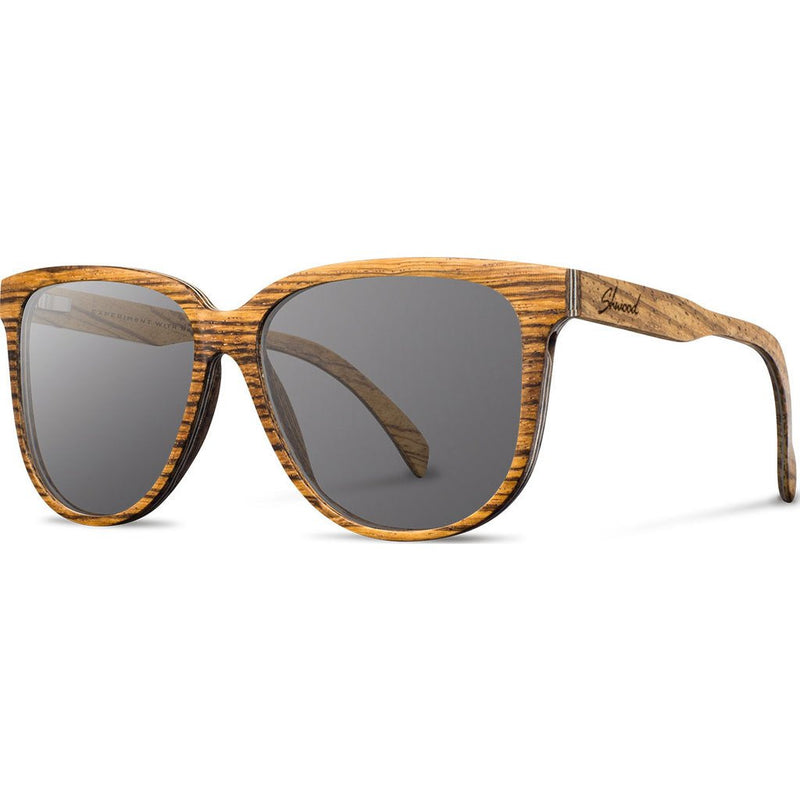 Shwood Mckenzie Wood Sunglasses | Zebrawood - Grey Polarized WWOM3FZGP