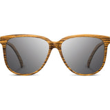 Shwood Mckenzie Wood Sunglasses | Zebrawood - Grey Polarized WWOM3FZGP