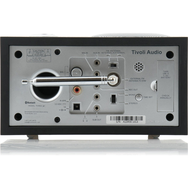 Tivoli Audio Model Three Bluetooth Speaker Clock Radio | Black M3BTBLK