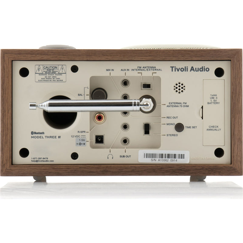 Tivoli Audio Model Three Bluetooth Speaker Clock Radio Walnut Sportique
