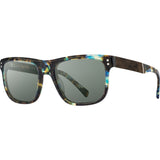 Shwood Monroe Sunglasses | Blue Opal & Elm Burl / G15 Polarized-WAM4B2ELFP