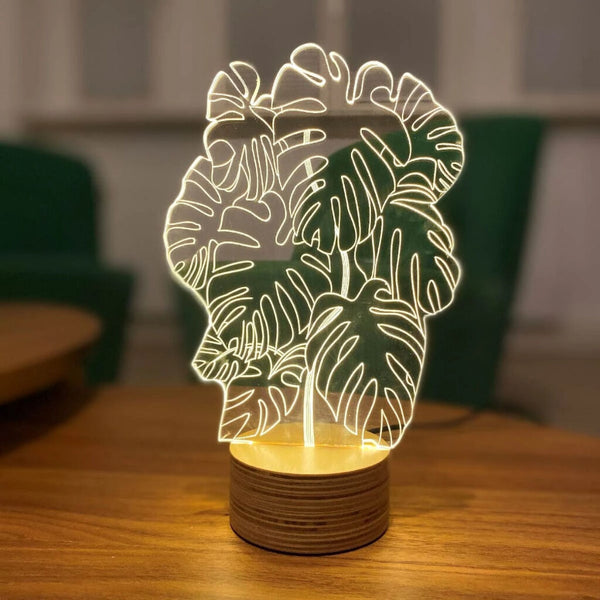 Studio Cheha Monstera LED Table Lamp | Birch