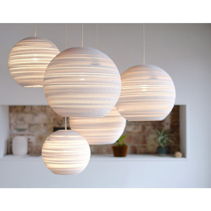 Graypants Scraplight Moon 10 Pendant Light | White 10.0" Diameter GP-1161-UL