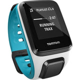 TomTom Spark Music + Cardio Small Watch | White/Scuba Blue 1RFM.002.08