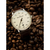 MeisterSinger Neo Plus Watch | Ivory / Shell Cordovan Leather Brown