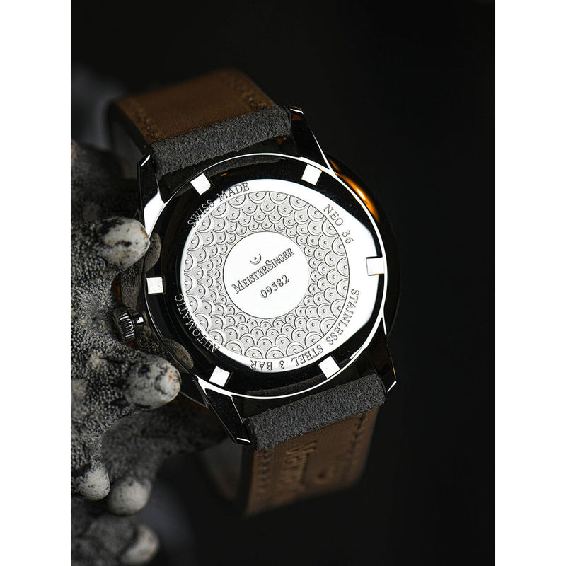 MeisterSinger Neo  Watch | Sunburst Blue / Velour Suede Grey