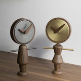 Nomon Nene T Table Clock | Walnut/Brass