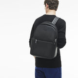 Lacoste Chantaco Matte Pique Leather Backpack | Black
