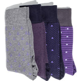 Hook & Albert 4-Pack of Dress Socks | Multi Purple